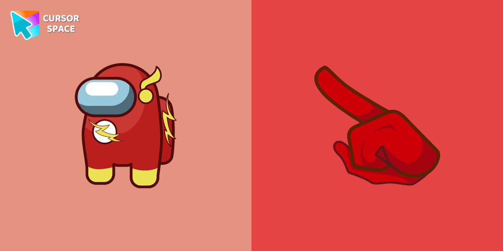 Among Us The Flash Character cursor cursor pack